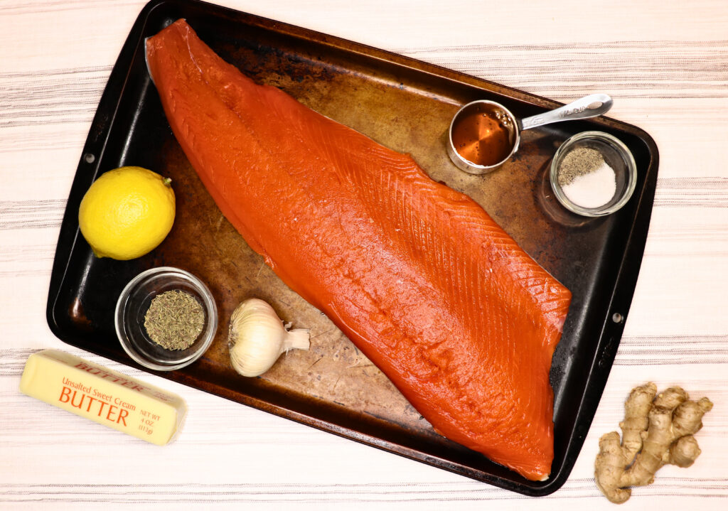 Honey roasted salmon ingredients