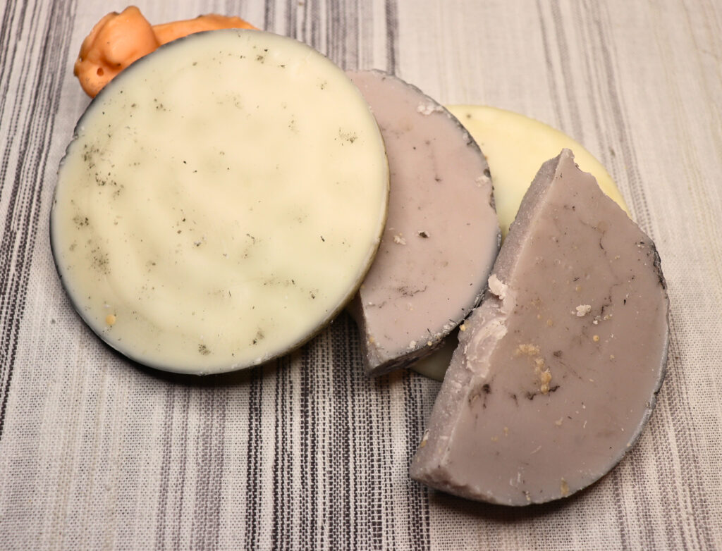 Close up shot of hardened wax from old candles