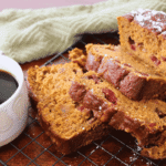 Sliced Pumpkin Cranberry Bread